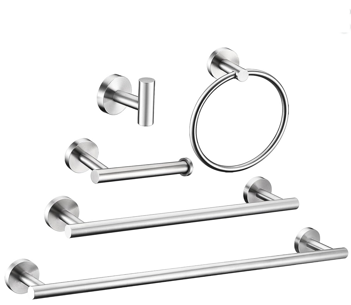 5-piece Bath Fixtures - Brushed Nickel