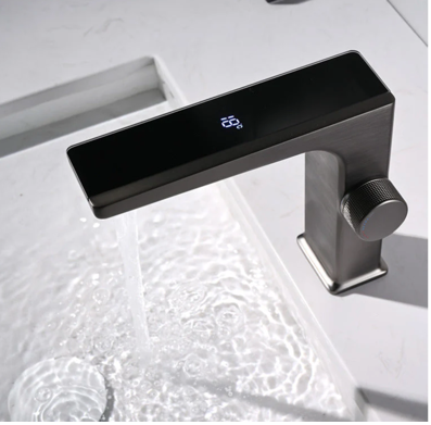 Bath Faucet - LED Digital - Matte Black